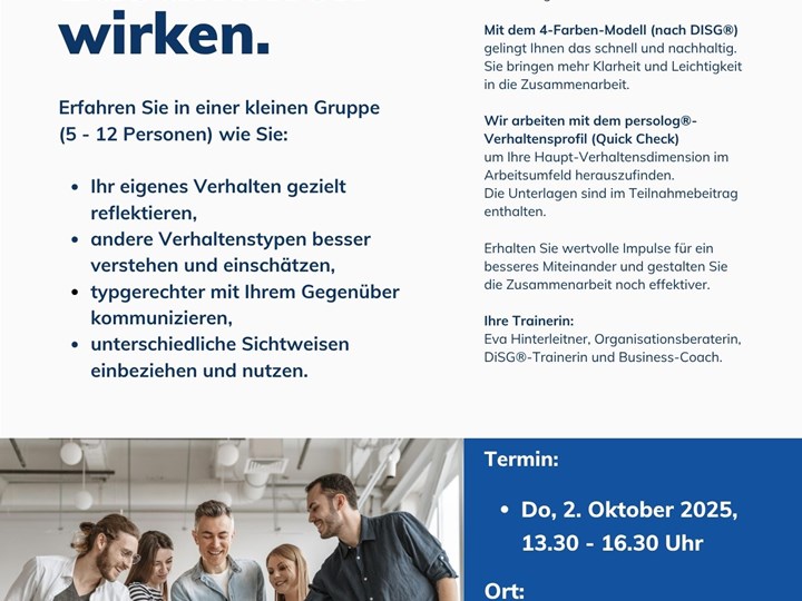 Erfolgreich mit anderen zusammen-wirken.