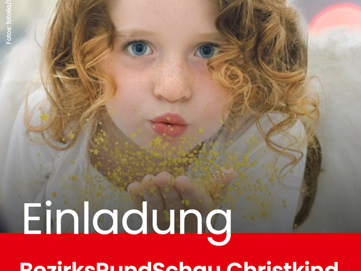 Einladung BezirksRundSchau Christkind Punschstand